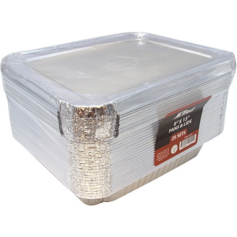 Jet Foil 9X13 10Ct Foil Pans Lids, 25 Ct