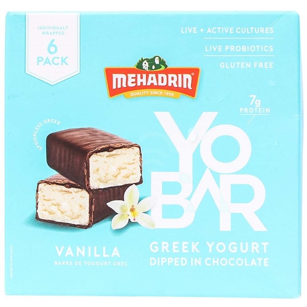 Mehadrin Yo Bar Greek Yogurt Vanilla Dipped in Chocolate Bar, 6 Ct |  Rosemary - Grocery Delivery in Brooklyn